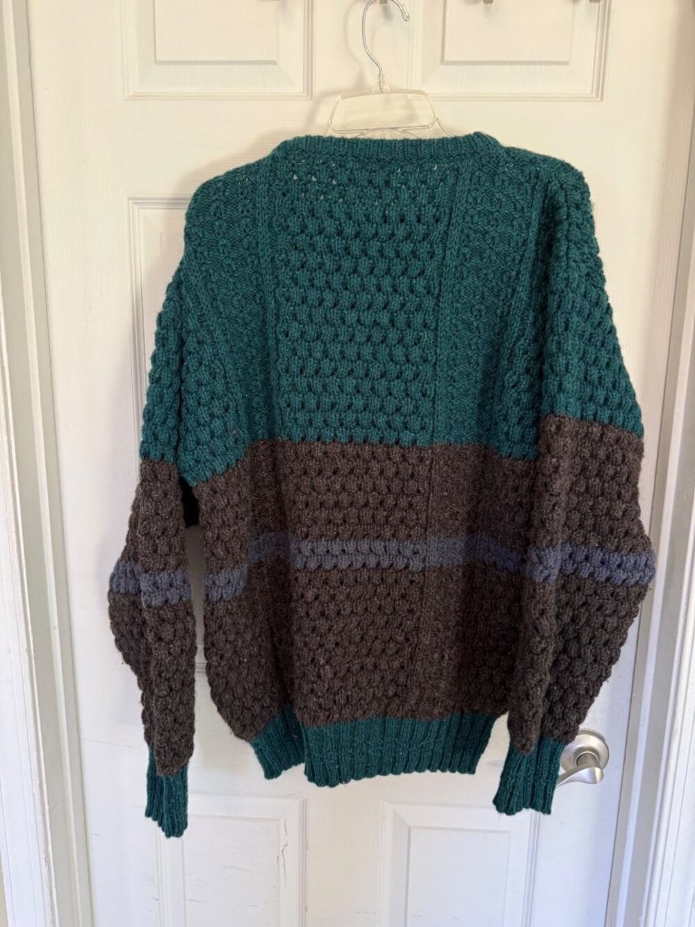 Vintage 90's Donegal II Hand Loomed In Ireland Knit Long Sleeve Sweater Medium - Picture 7 of 7